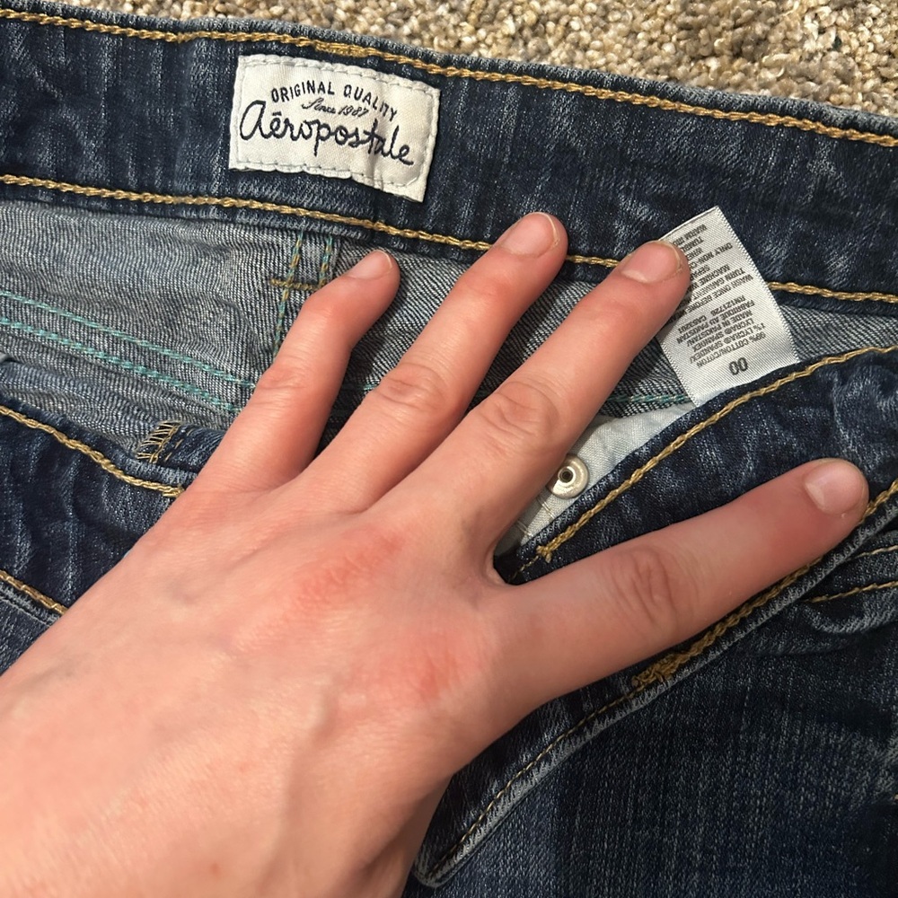 Aeropostale High Rise Dark Blue Jeans